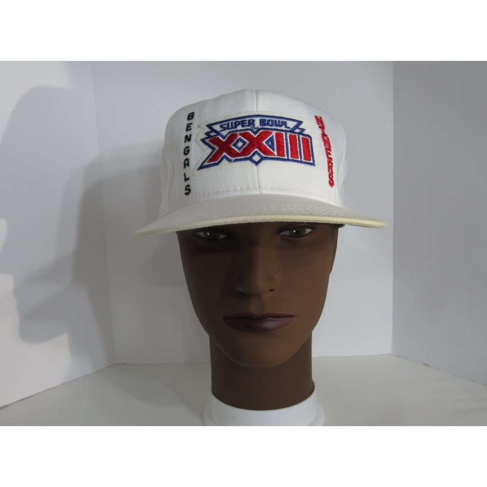 Cincinnati Bengals Hat AJD Super Bowl XXIII Snapback Men's Adjustable White